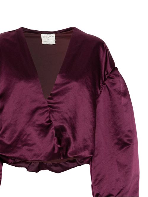 Purple satin finish shirt Forte forte | 12878BOLERO